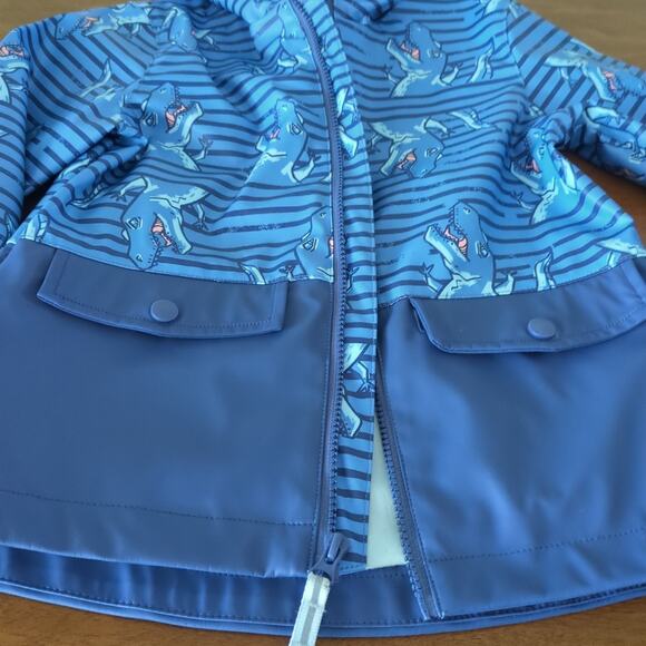Cat & Jack Jackets & Coats Cat & Jack Raincoat blue color Dinosaur print kids XS - Picture 6 of 7